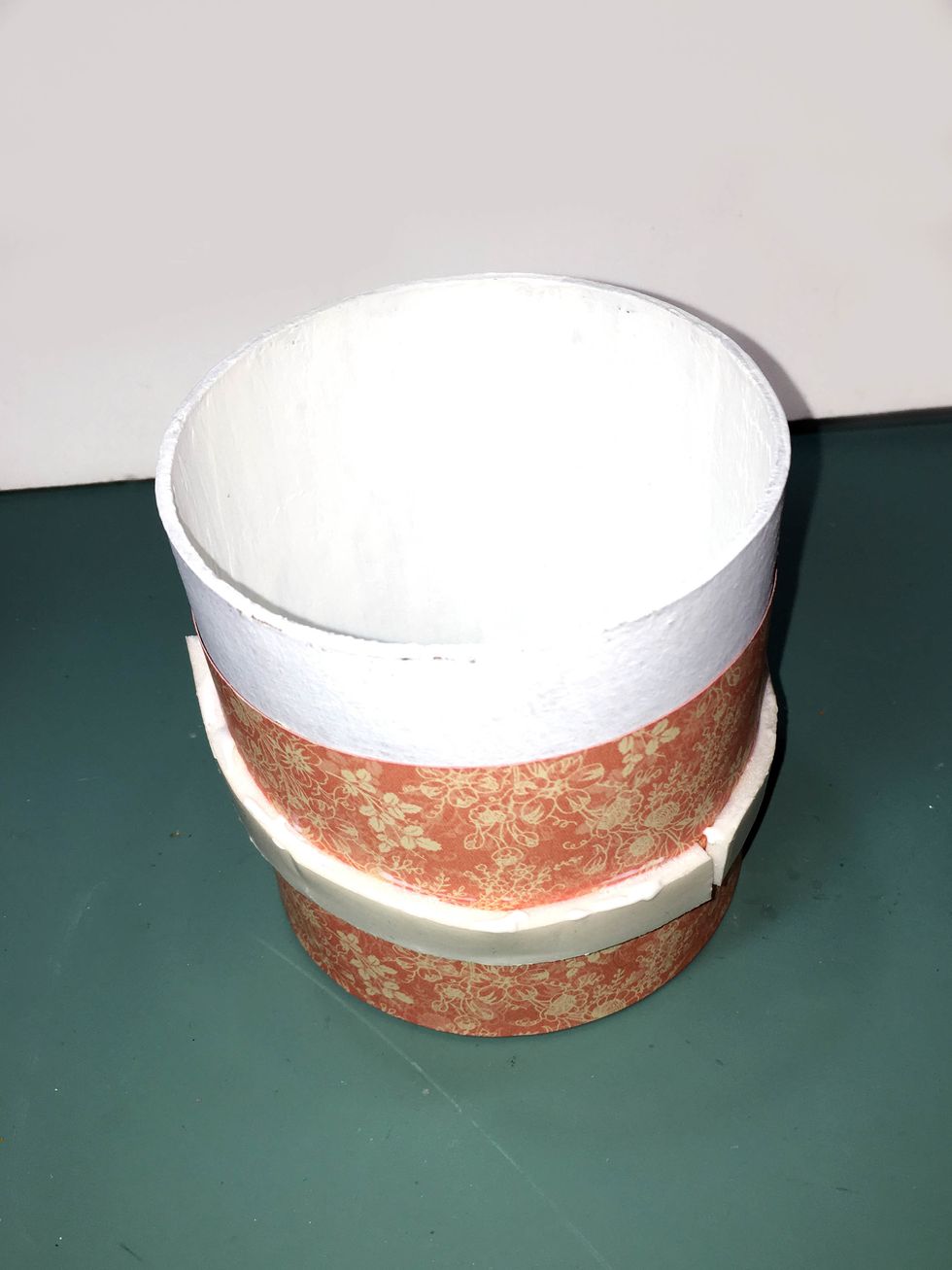 Place a bead of glue all along the edge of the foam tape.