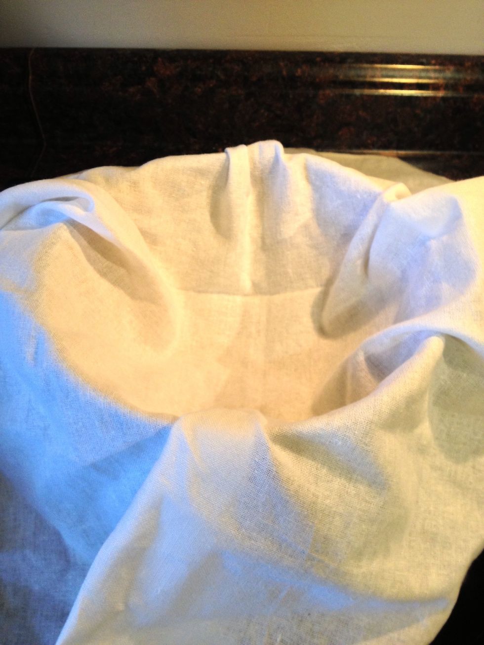 Place a cheese fabric on top