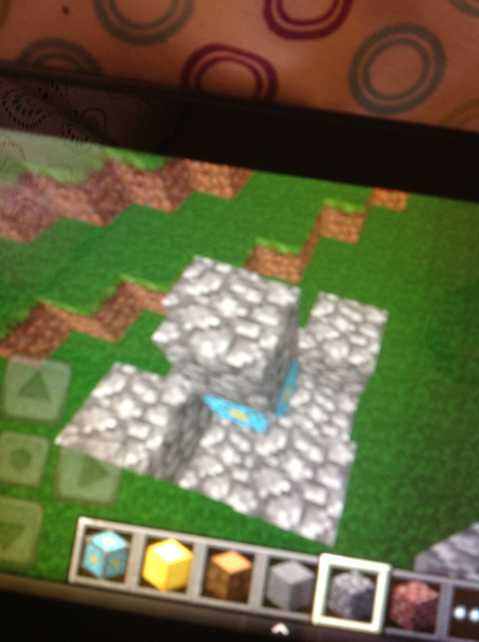 Place a cobble stone on that.