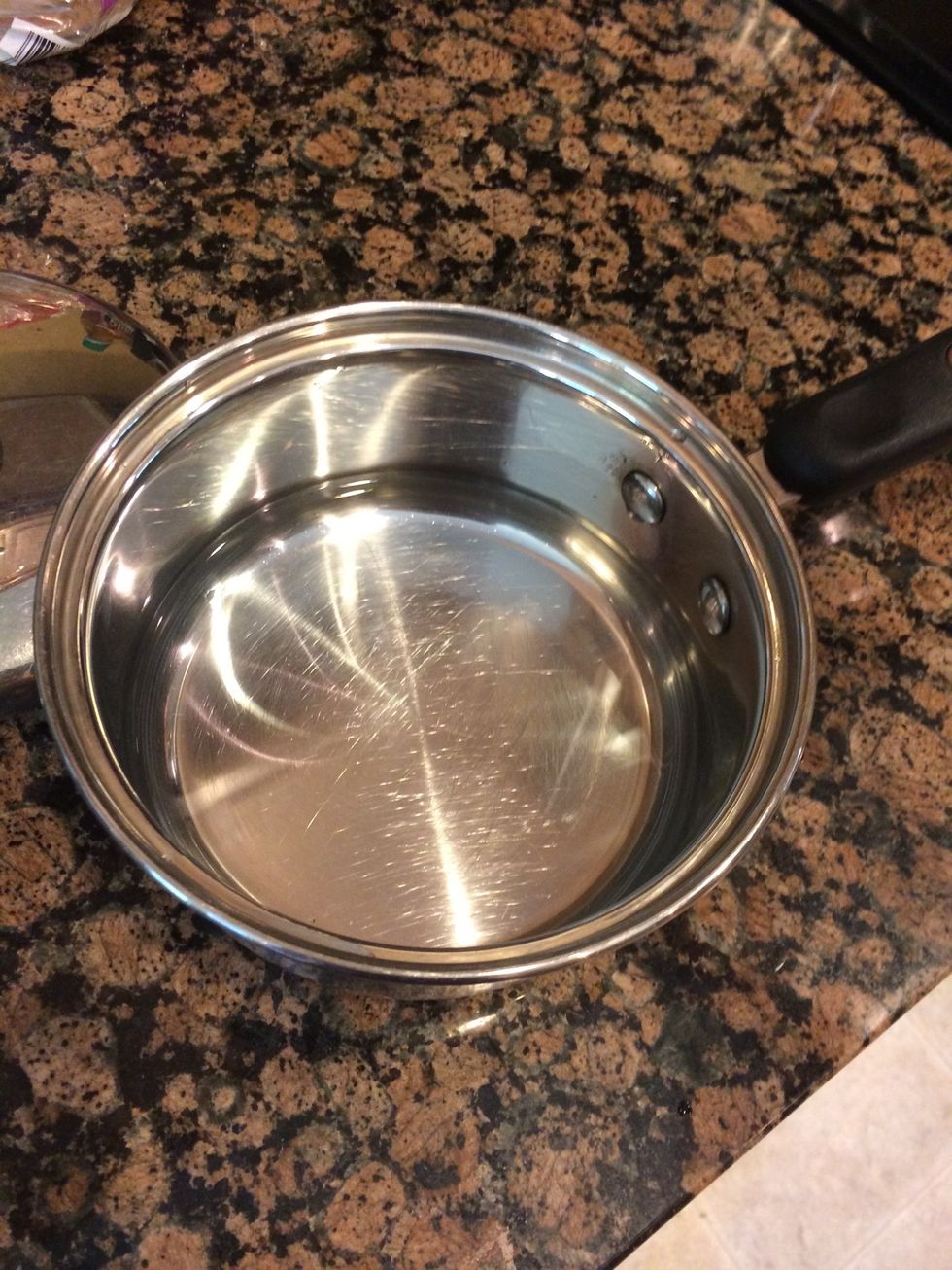 Place a cup of water in a saucepan