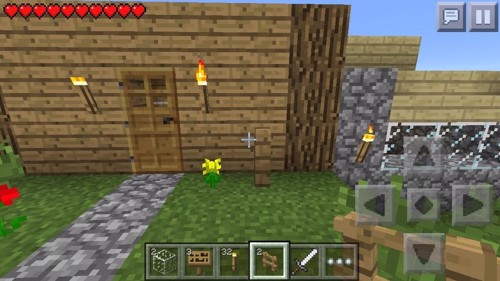 Place a fence pole in front of your house