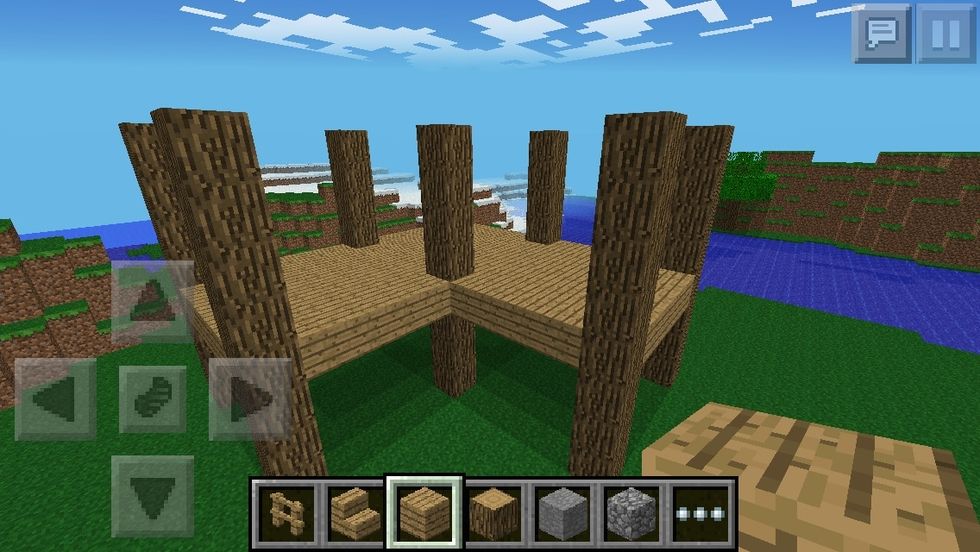Place a floor of Wooden Planks on the 4th level.