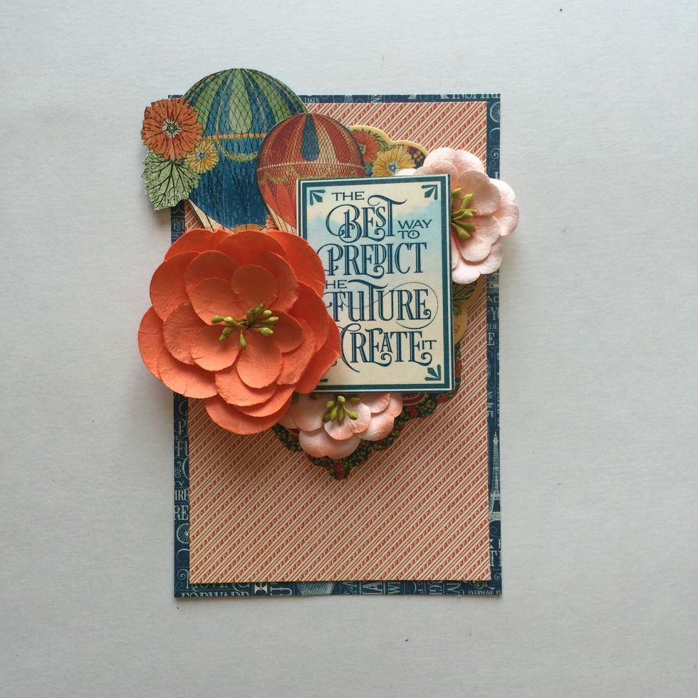 Place a large orange flower to the left of quote box.