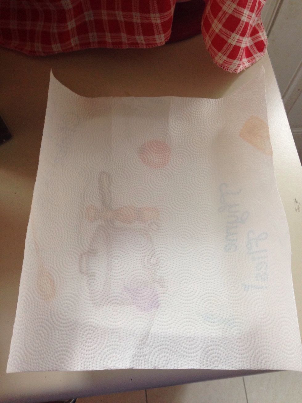 Place a paper towel on a plate to put the chicken after it's done frying. This will get rid of excess oil.