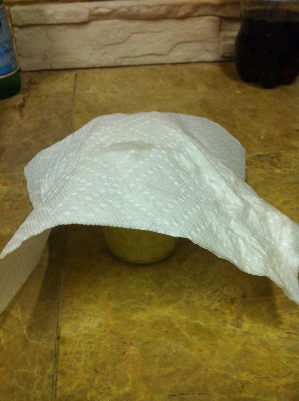 Place a paper towel over the top....