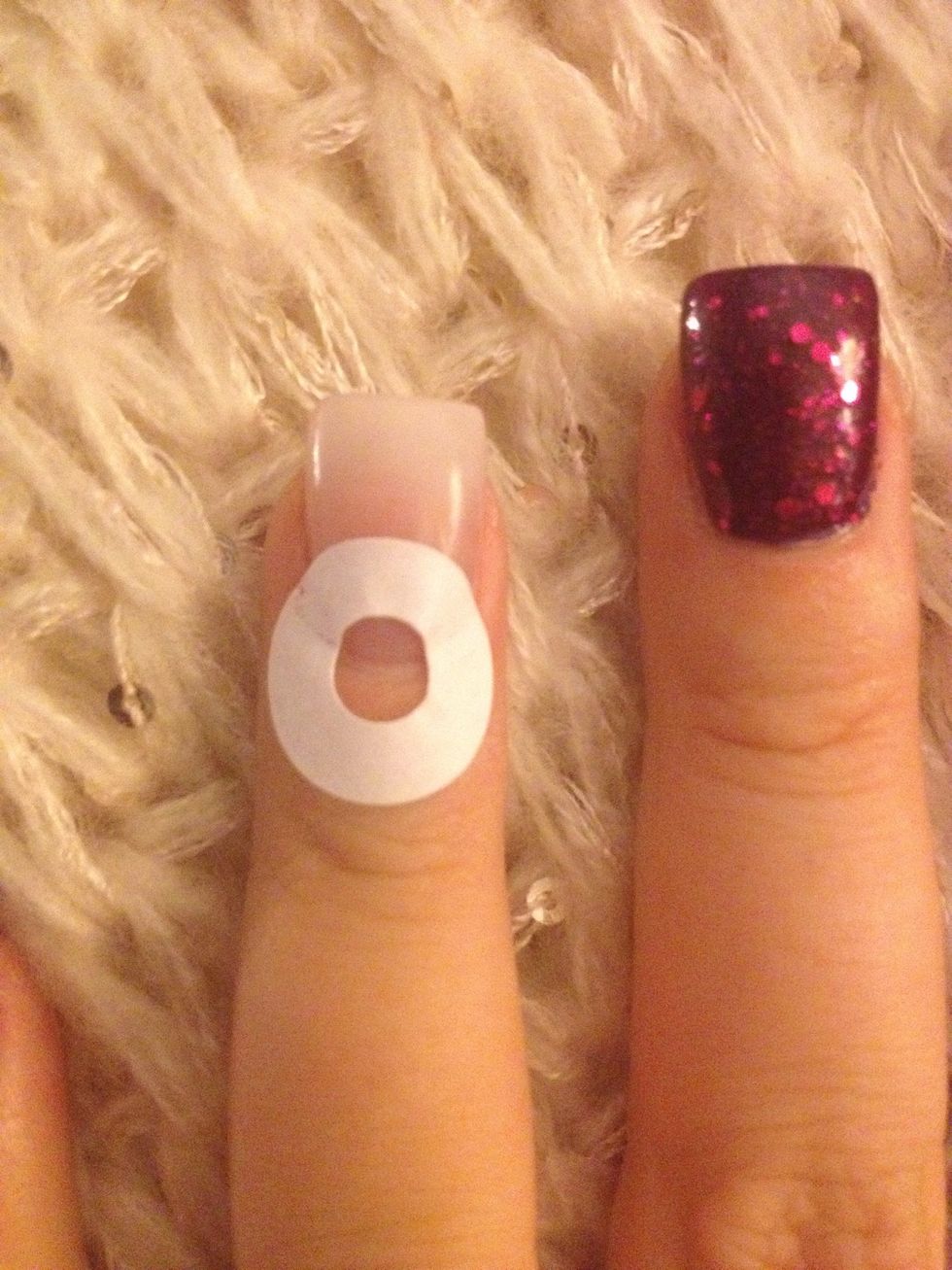 Place a reinforcement label on nail as shown!