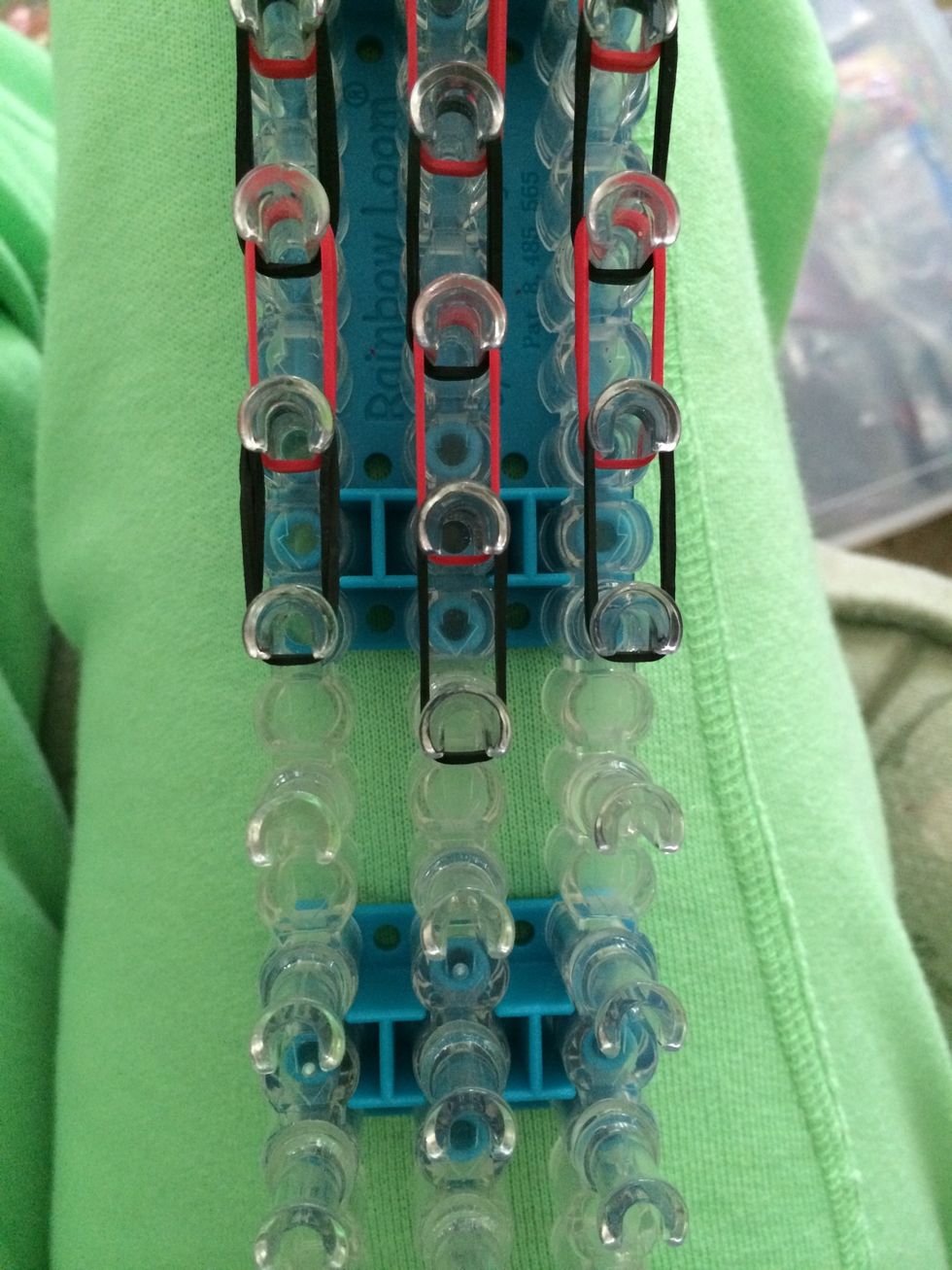 Place a row of red and then a row of black.