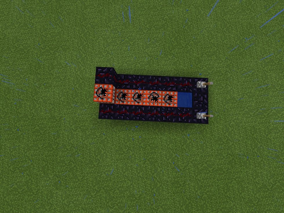 Place a TNT block on top of the slab