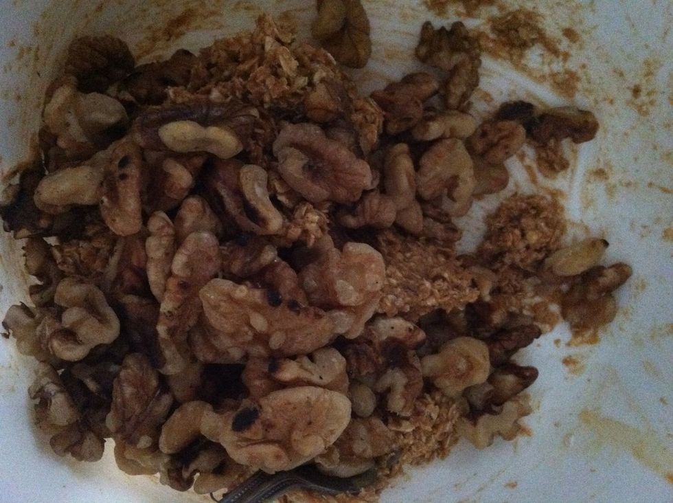 Place all ingredients in bowl. Moisten your hands slightly and mix to form little balls. Place on a serving bowl or plate