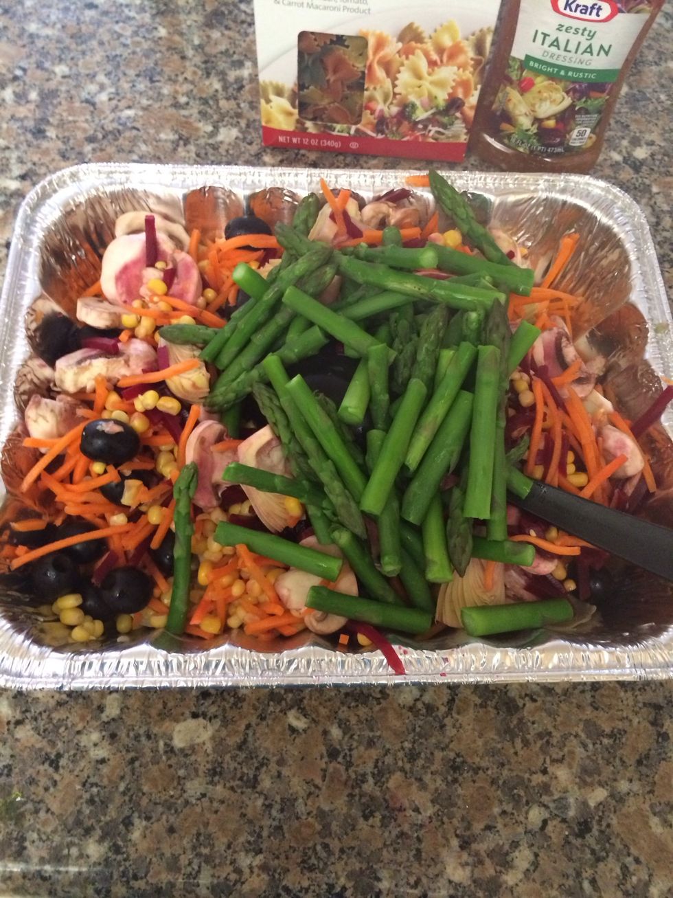 Place all of the ingredients in your party tray