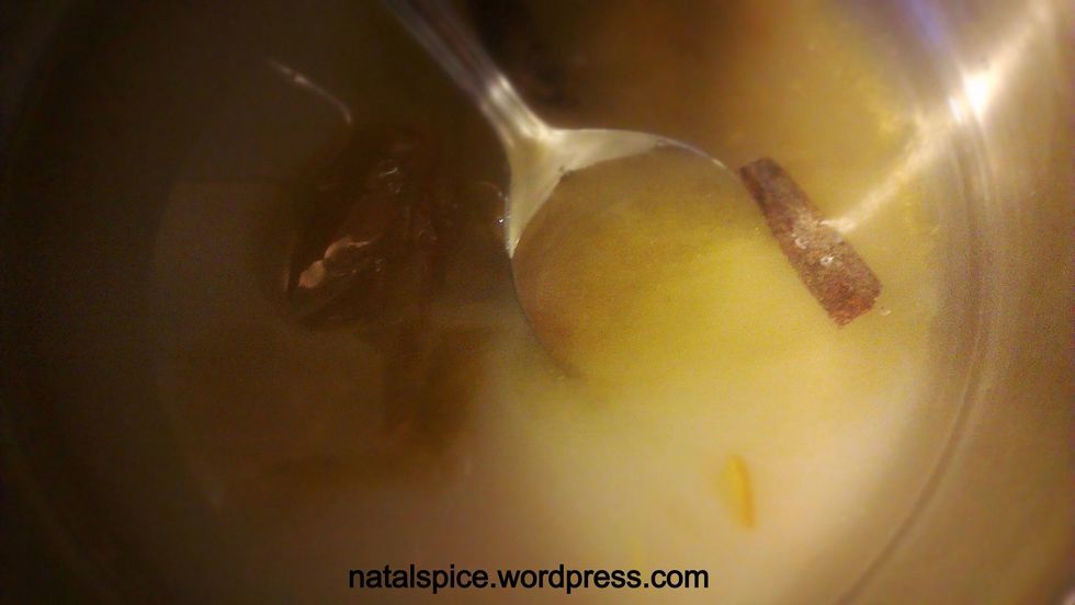 Place all the ingredients in a pan, stir and gently heat till sugar dissolves \ud83d\udd62