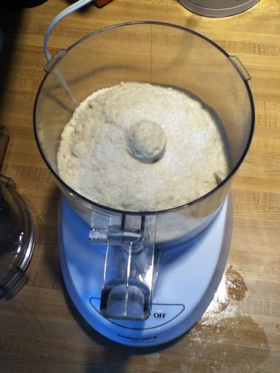 Place almond flour, salt, and Xylitol in food processor. Pulse until combined.