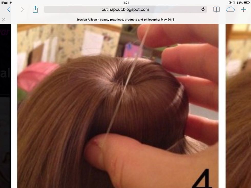 Place an elastic around your hair