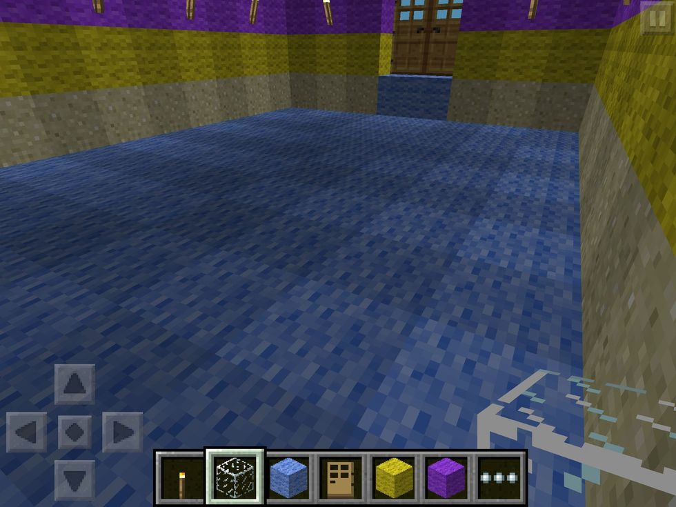 Place another colour of wool that you have not already used, down