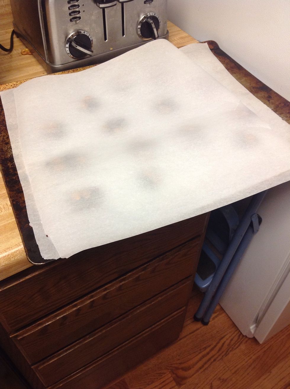 Place another later of wax paper on top(just so nothing extra gets in them)