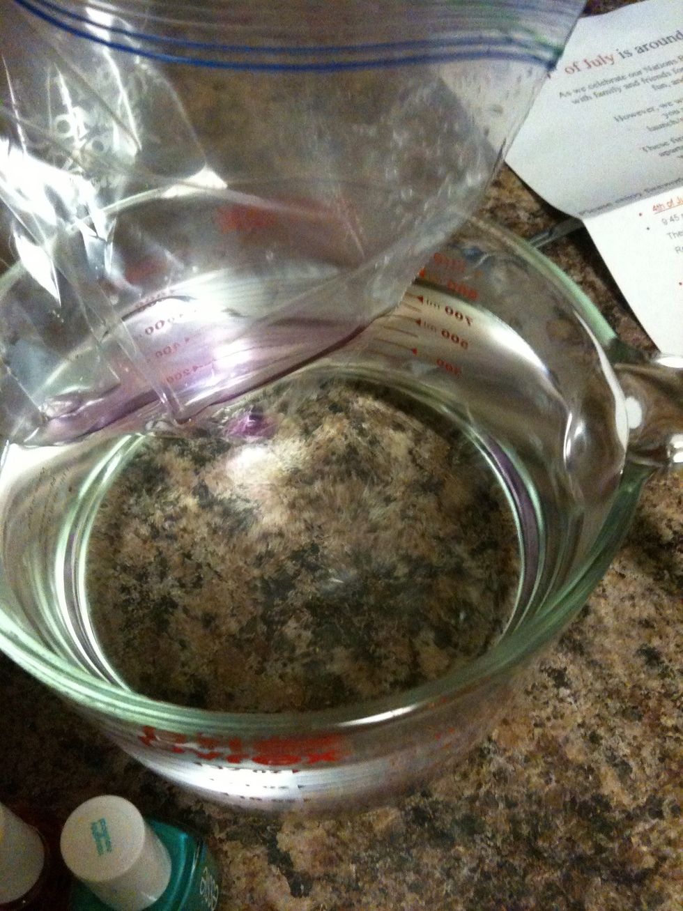 Place bag in water