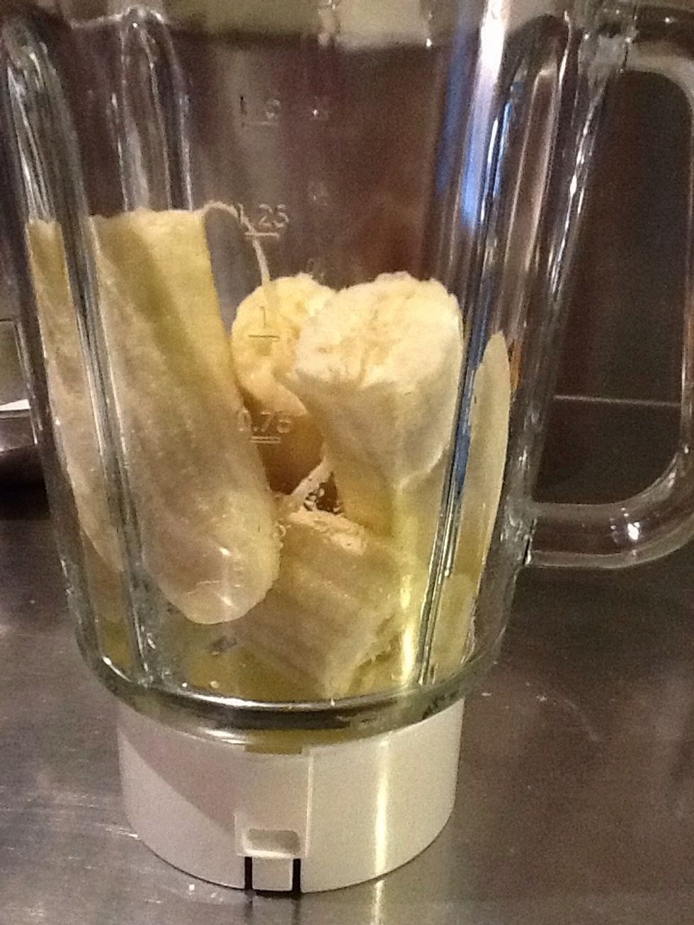 Place banana and lemon juice, and wizz up. Add cornflour and wizz again.