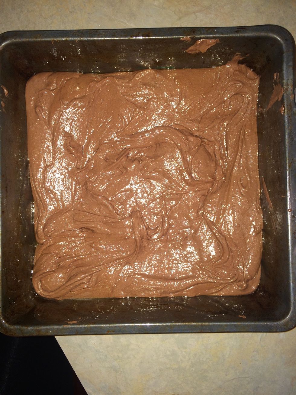 Place batter into pan and set aside.