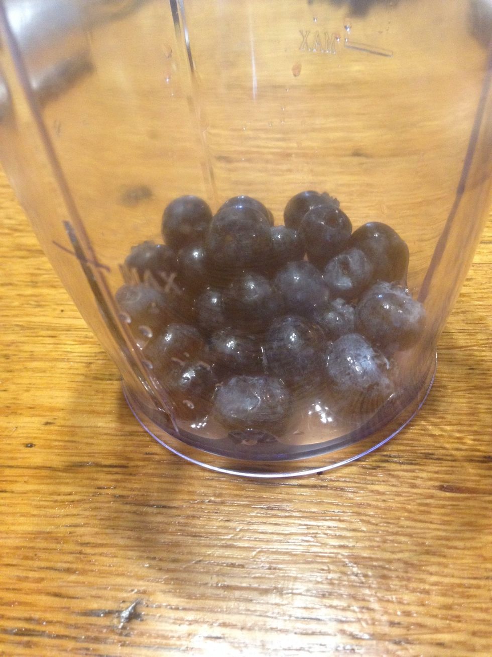 Place blueberries, water and lemon juice into blender