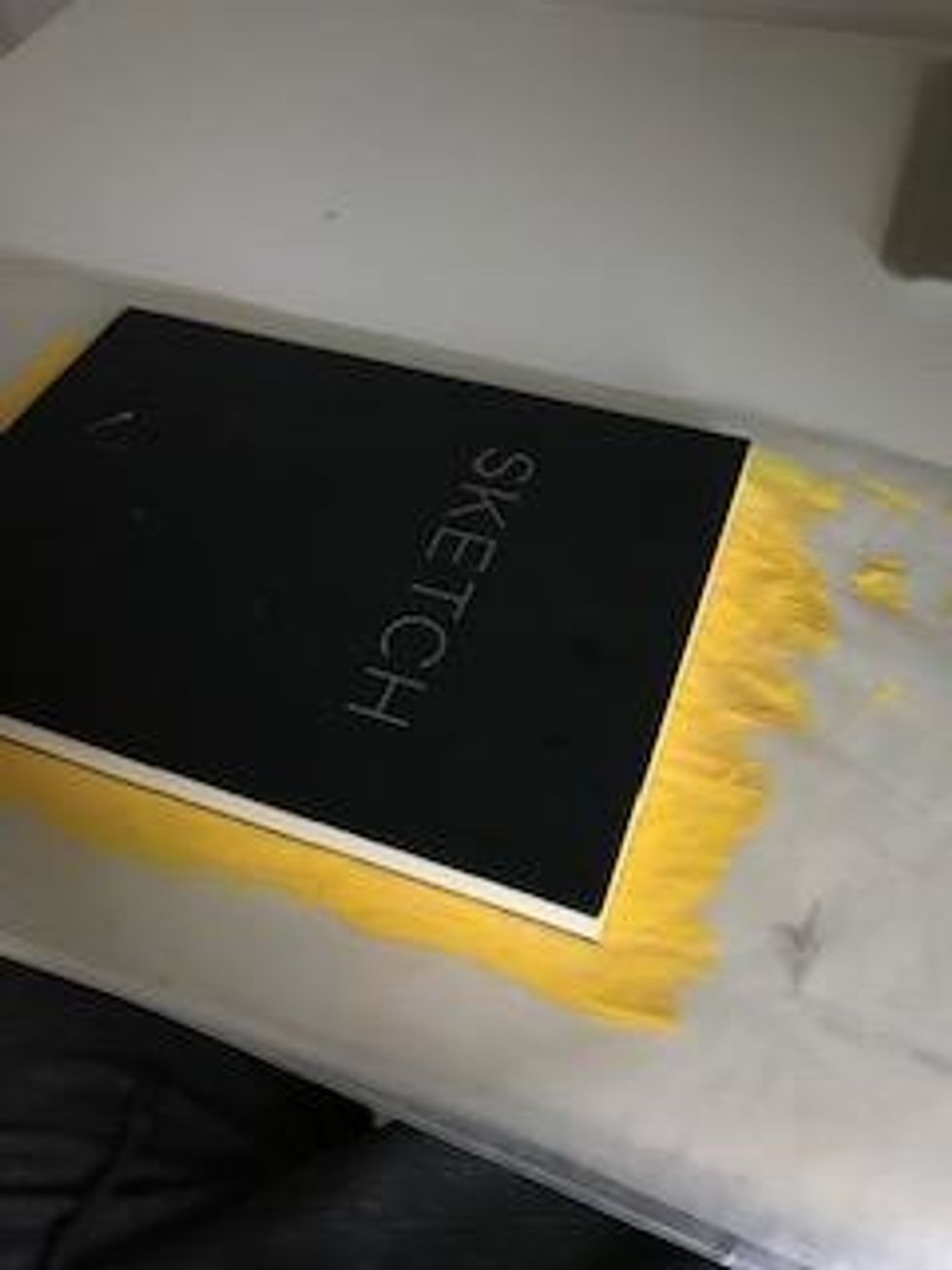 place book or heavy object on top to keep it flat and smooth