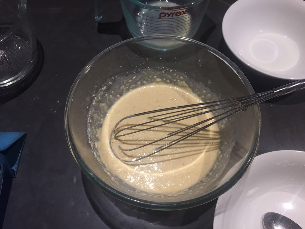 Place both mixtures in one of the bowls and mix until combined. Then cover and set aside for 30 minutes