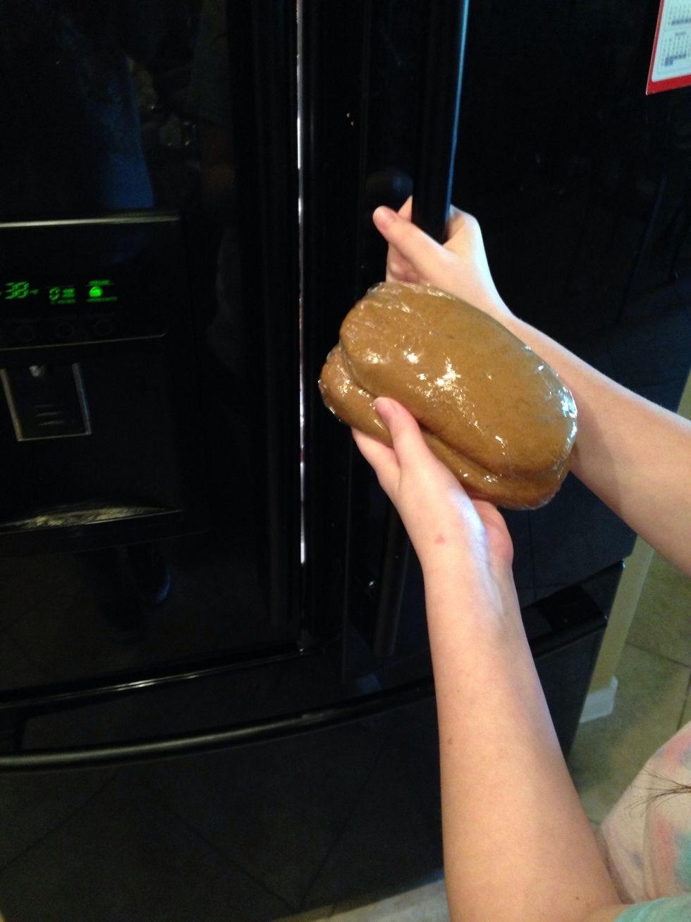 Place both of the equal parts of dough in the fridge for 30 minutes