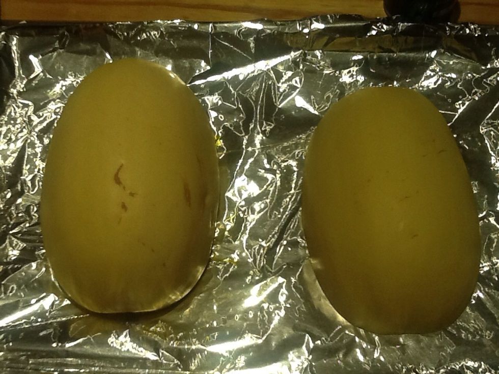 Place bowl down on cookie sheet. Bake 20 minutes.