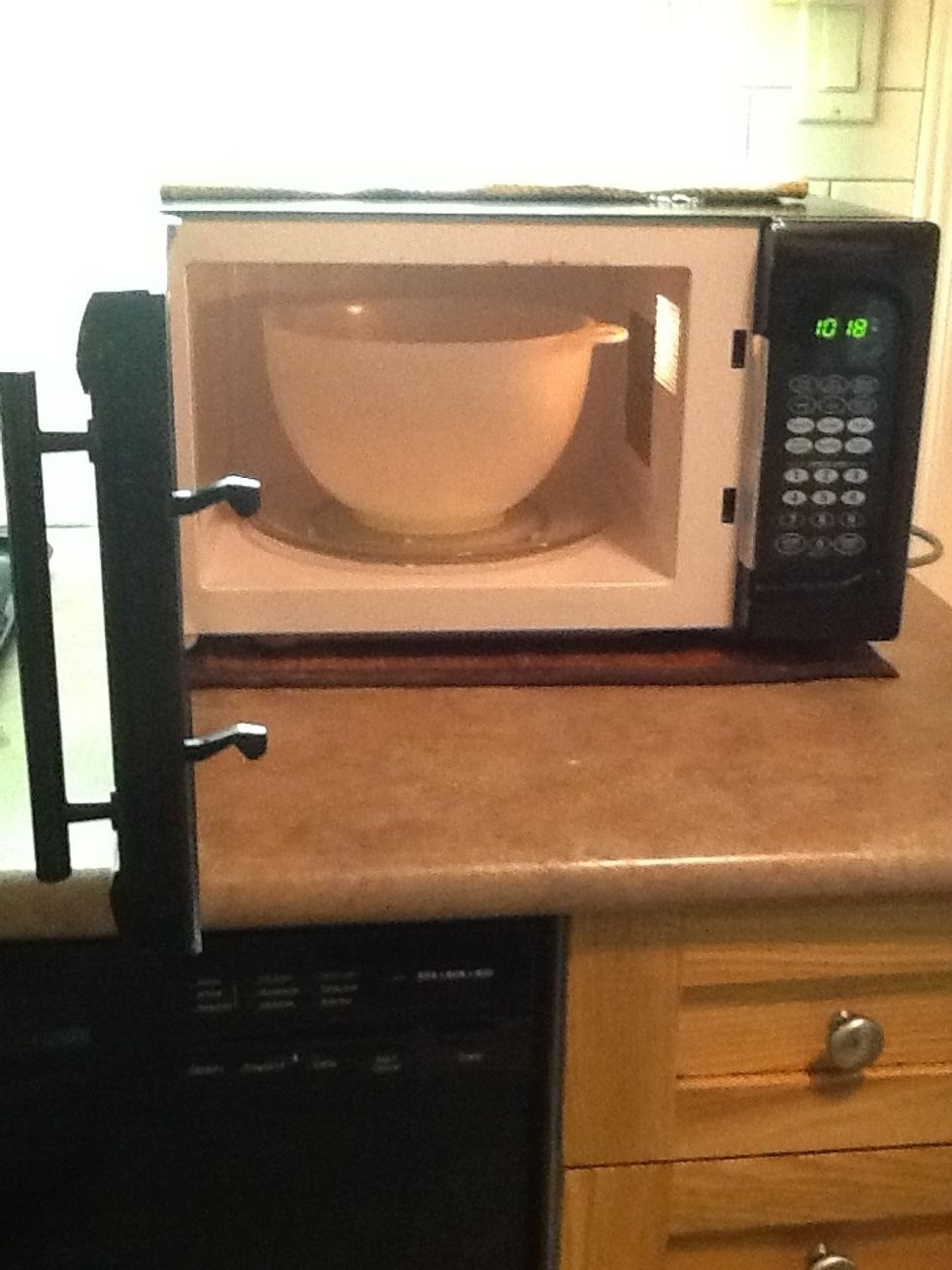 Place bowl in the microwave