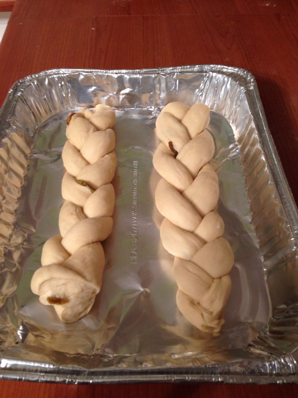 Place braids on a baking sheet