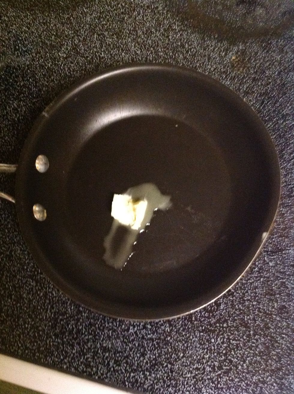 Place butter in pan