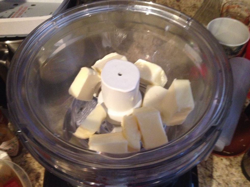 Place butter into a processor and blend for 30 seconds max until into a paste