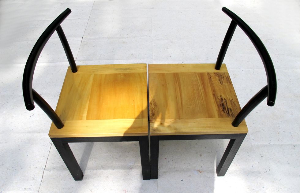 Place chairs together in the direction that works best considering their shape and style.