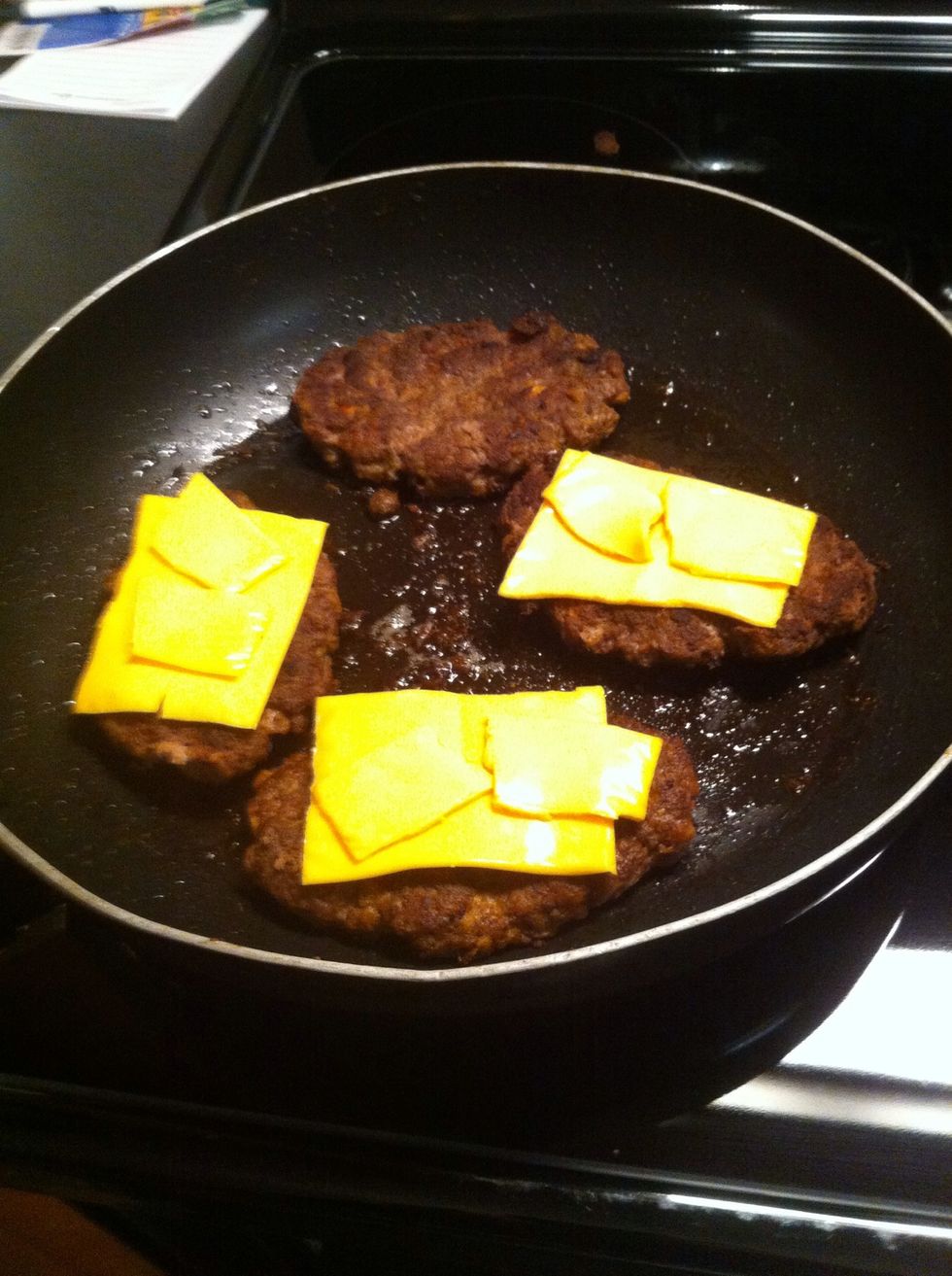 Place cheese on top and turn off burner.