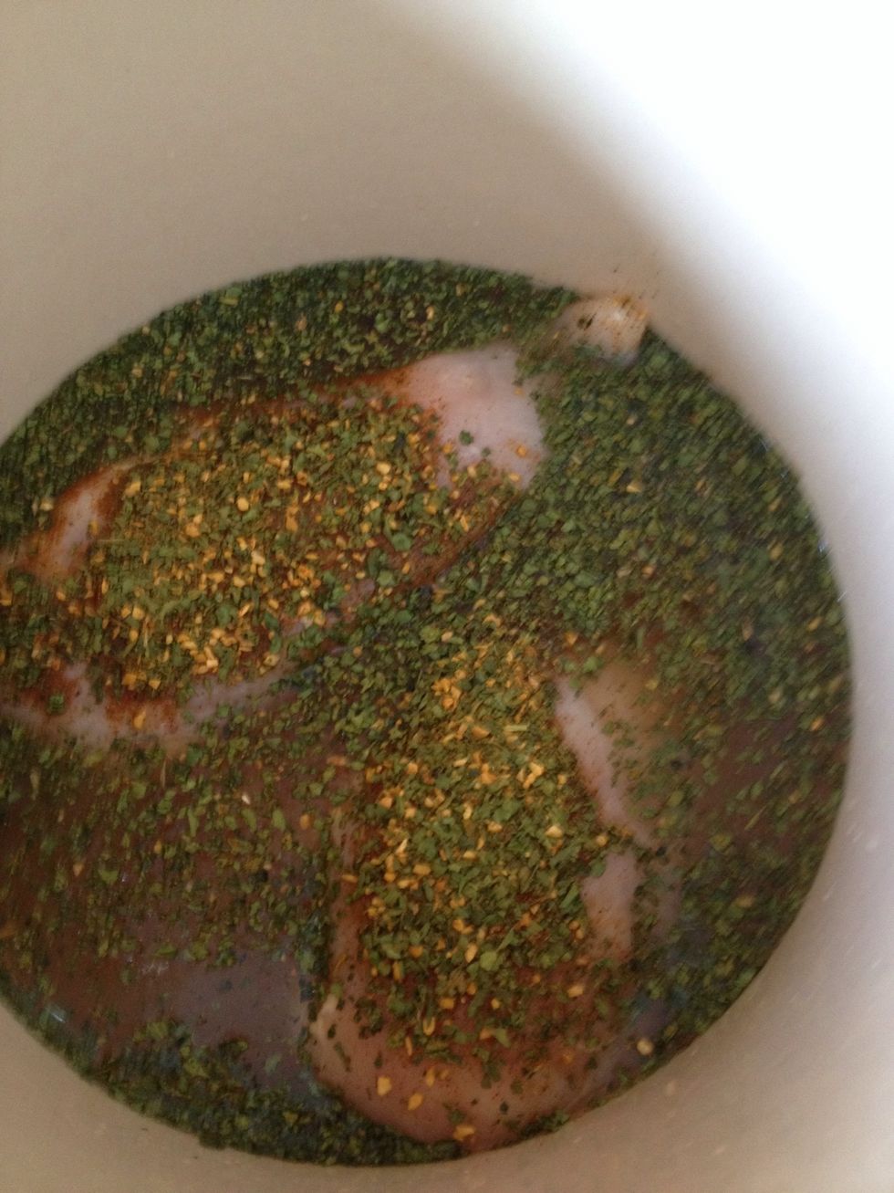 Place chicken breasts in slow cooker & pour in broth. Add Doxy's Smoky Chipotle Seasoning, cover & cook on high for 2 hours or low for 4 hours. After 2 hrs on high, turn to low until ready to serve.