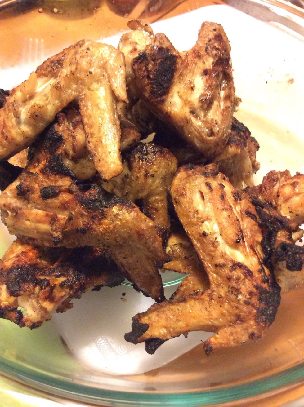 Place chicken in a large bowl when done, pour sauce over chicken and toss to coat...