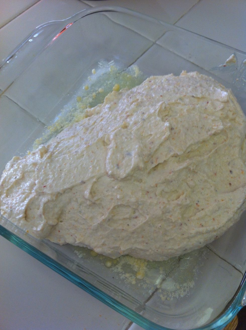 Place chicken in dish and cover liberally with yogurt mixture