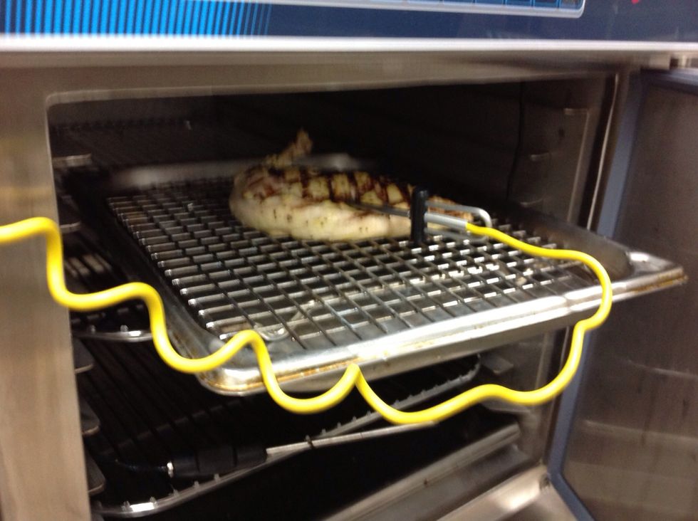 Place chicken in oven with remote probe