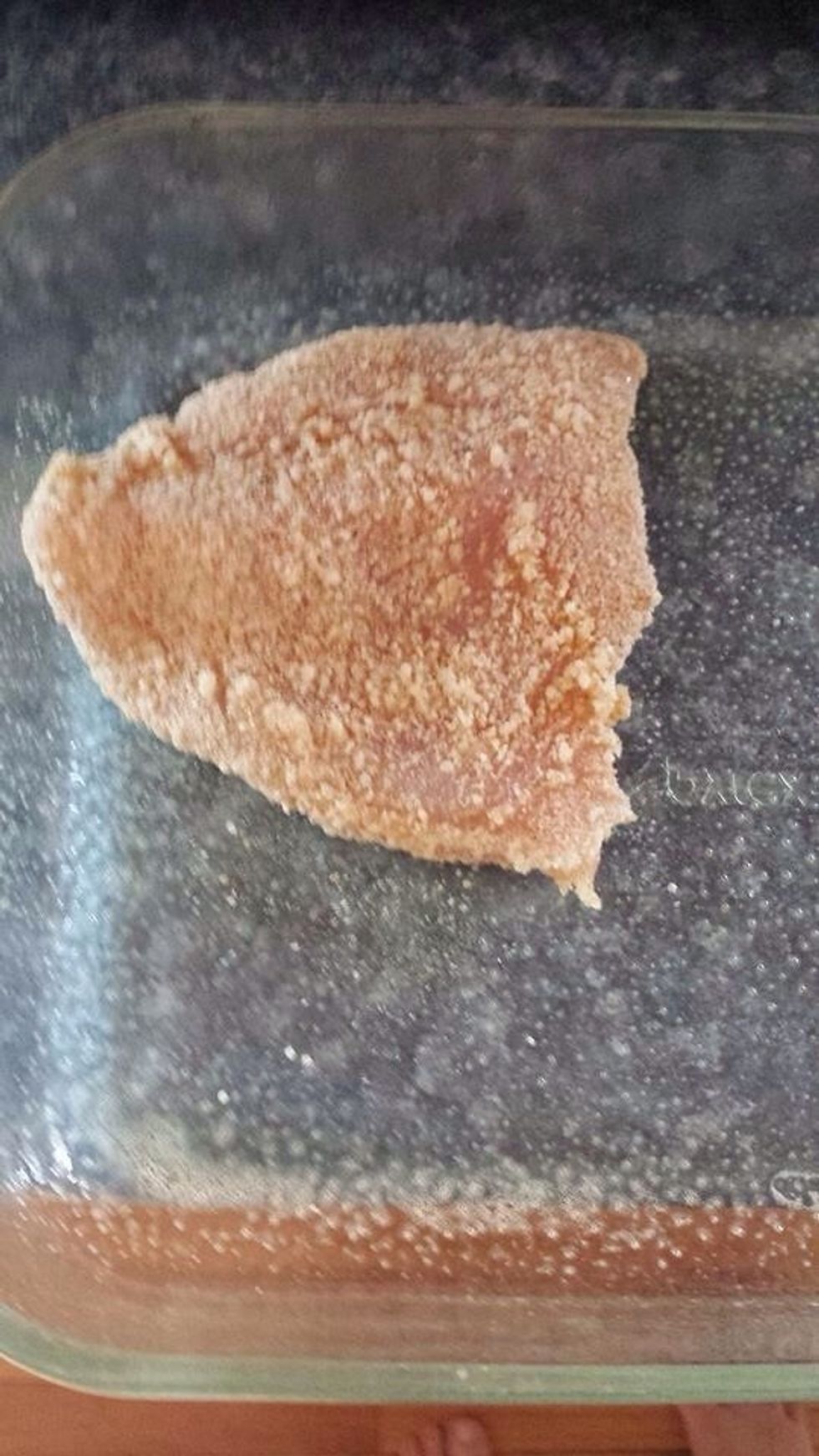 Place chicken in pan.