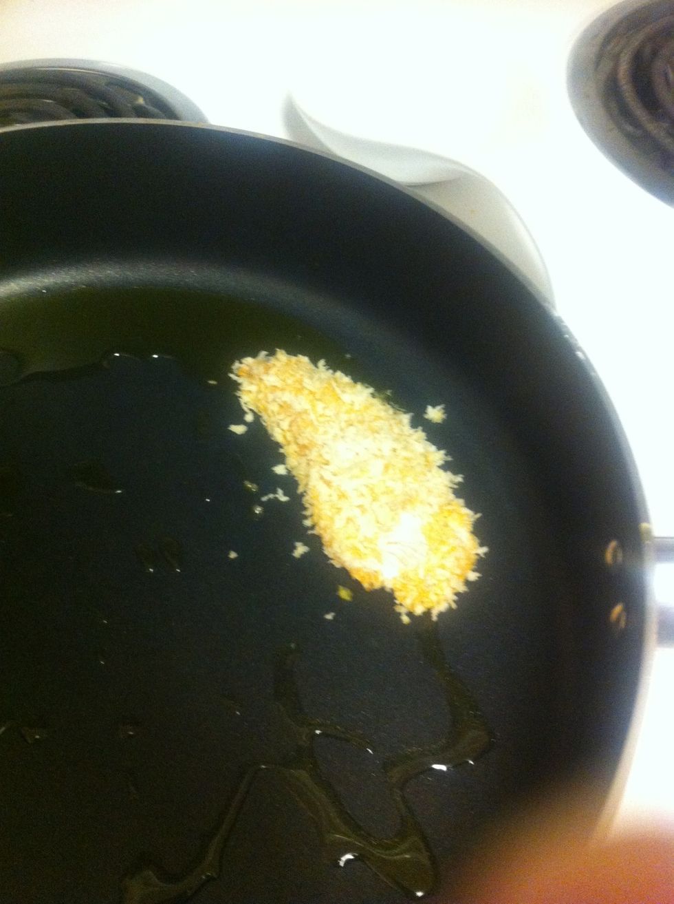 Place chicken in pan