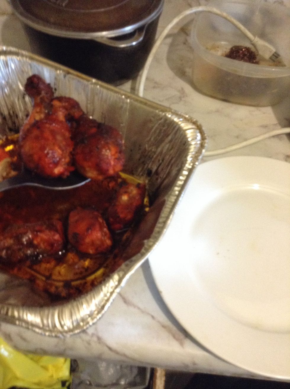 Place chicken on plate