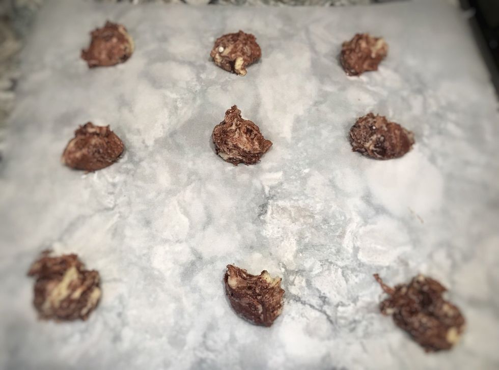 Place cookie dough about 1 or 2 inches apart