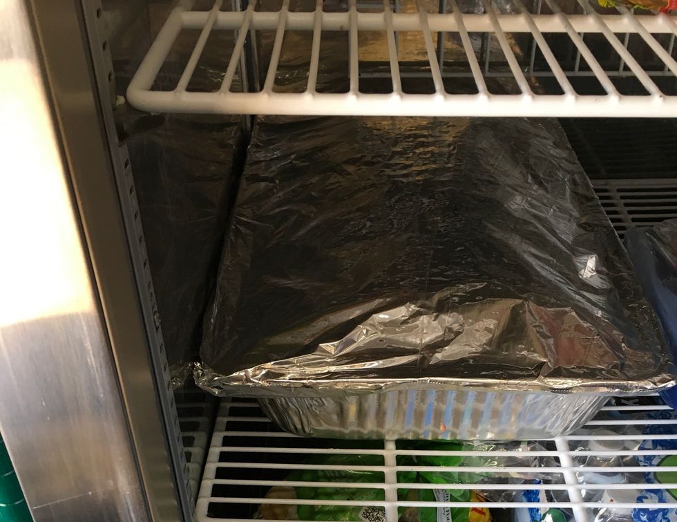 Place covered pork in refrigerator until you are ready to cook.