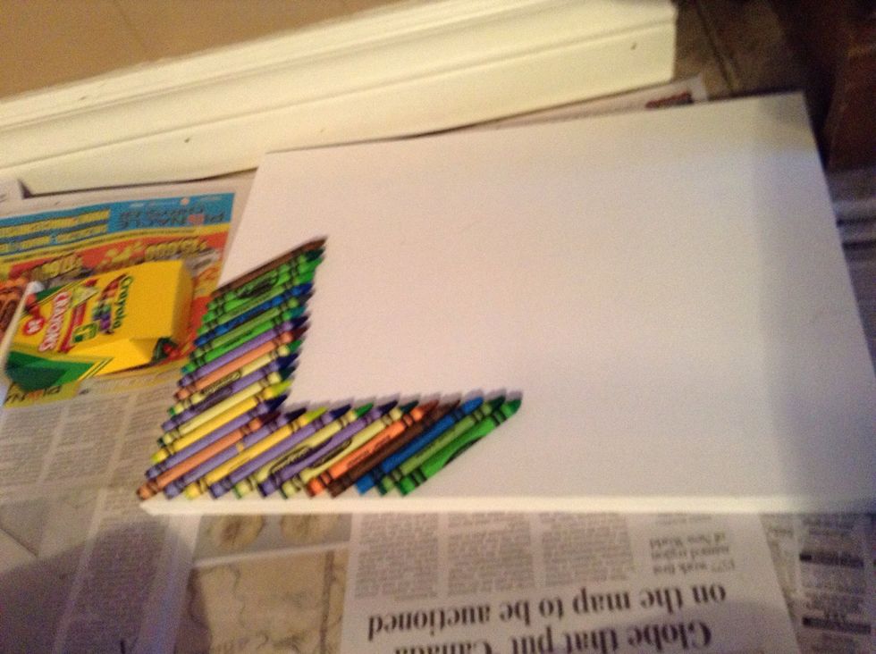 Place crayons how ever you would like...