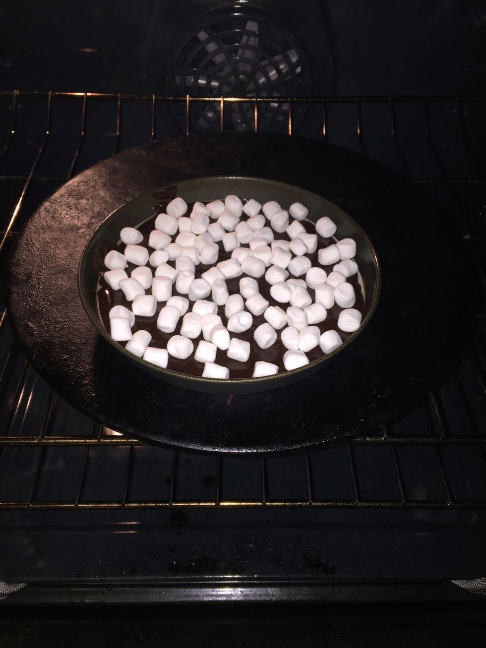 Place dish into oven for about 3-4 minutes or until the top of the marshmallows are golden brown.