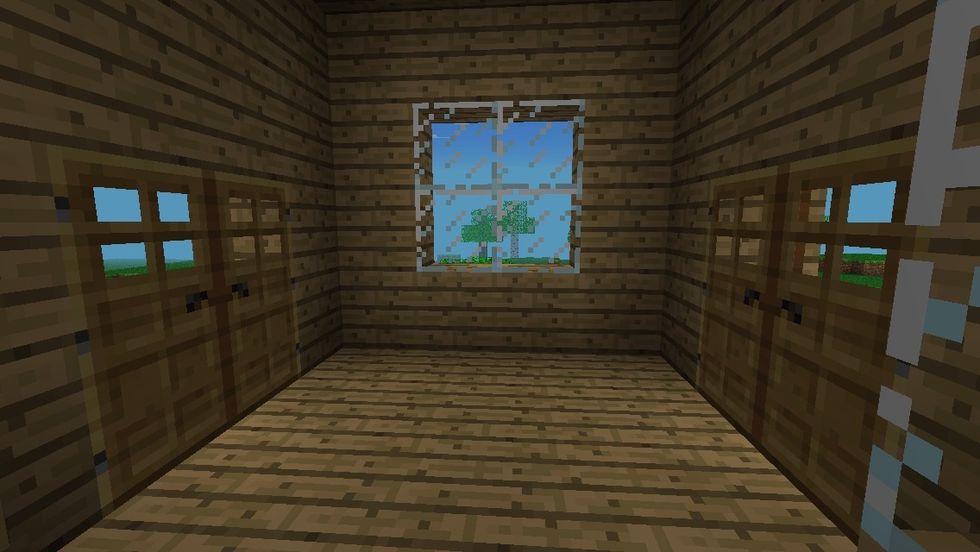 Place doors on either side of the room.