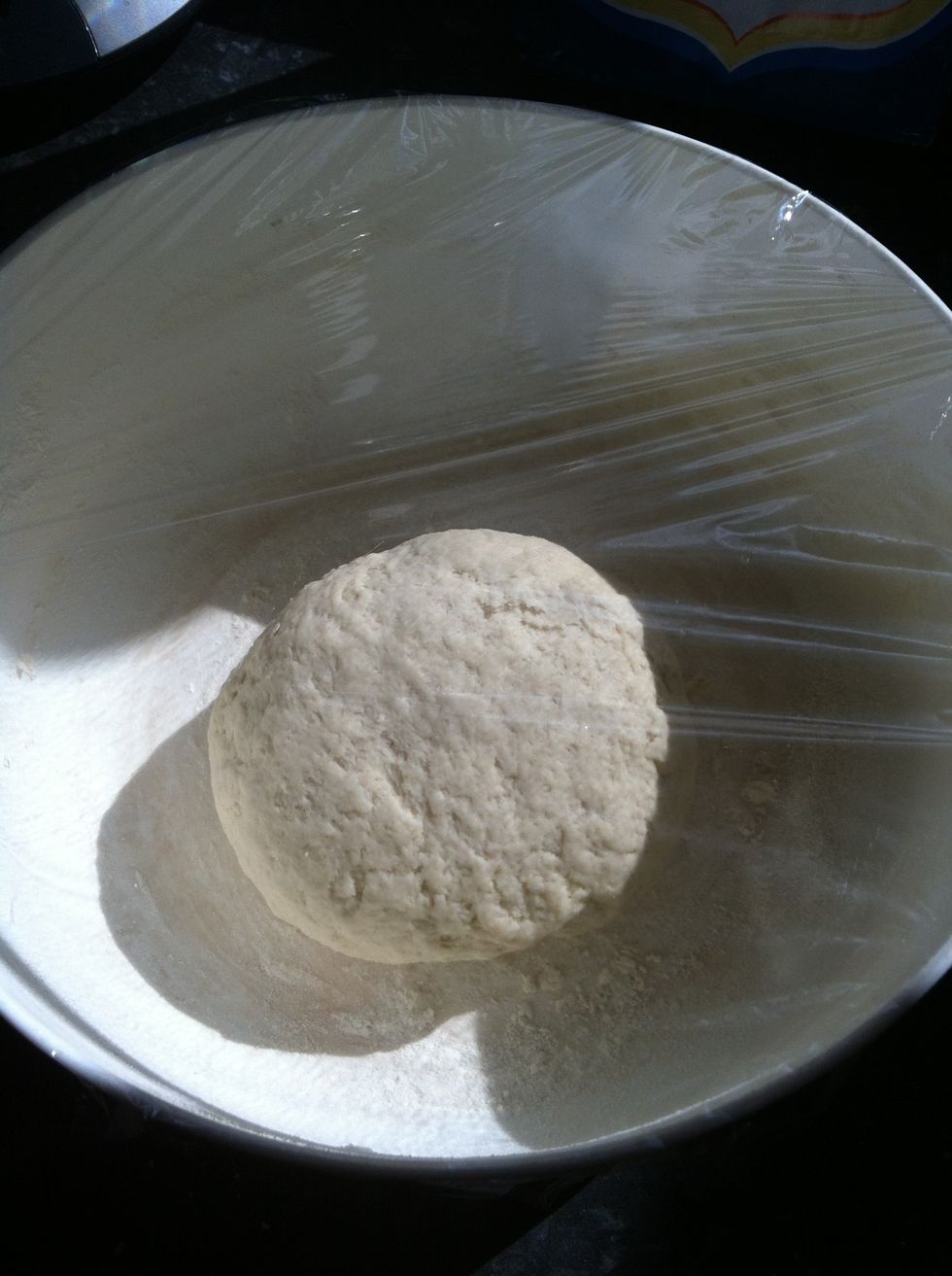 Place dough in bowl and cover with cling film and set aside for 1hr