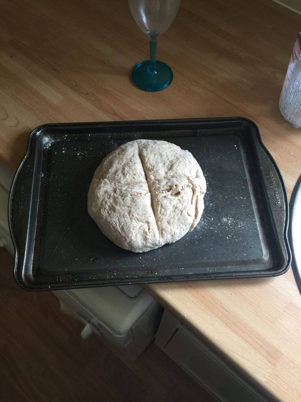 Place dough on a baking tray