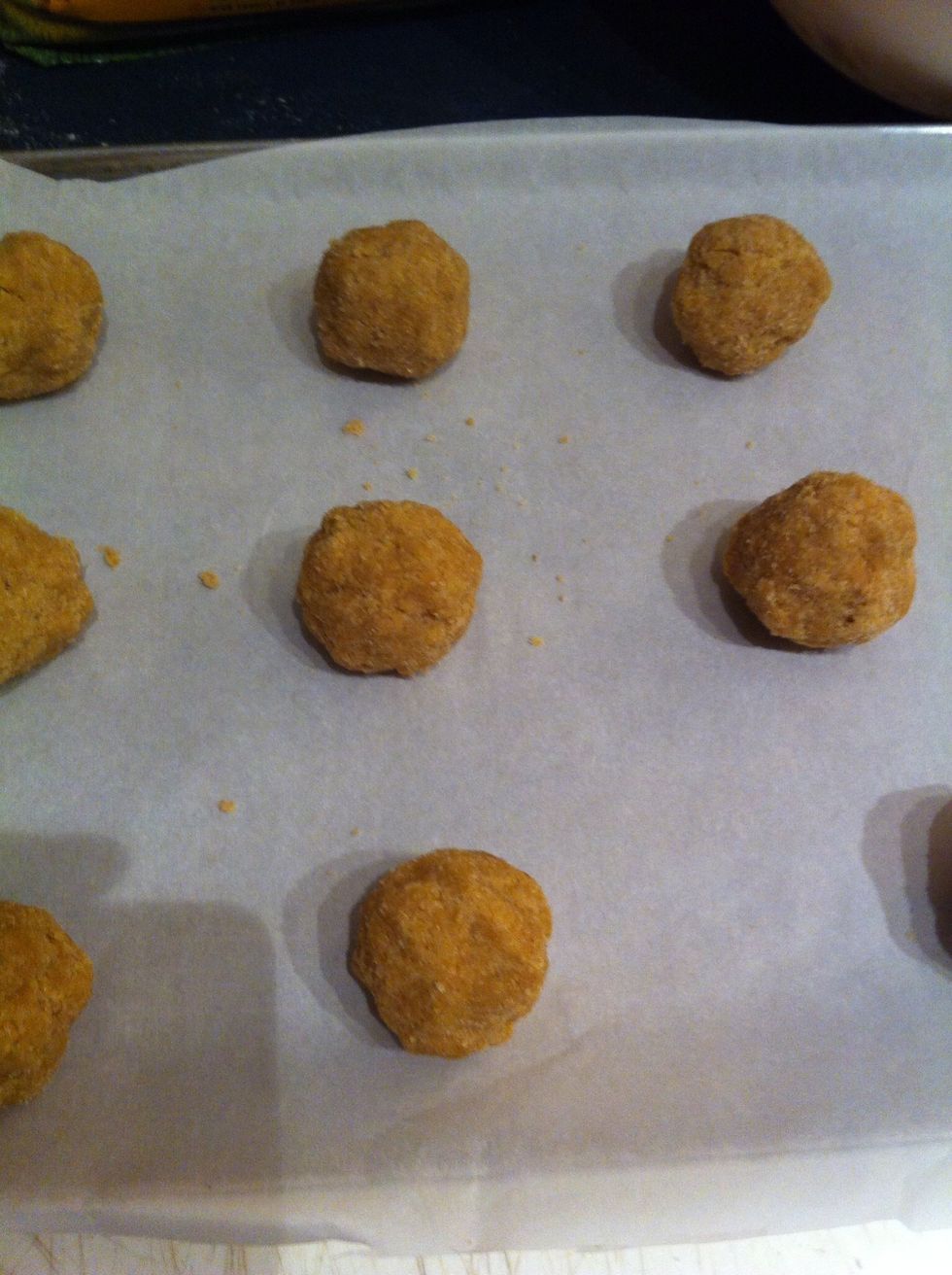 Place dough on a parchment paper covered cookie sheet and bake for 8 to 10 minutes
