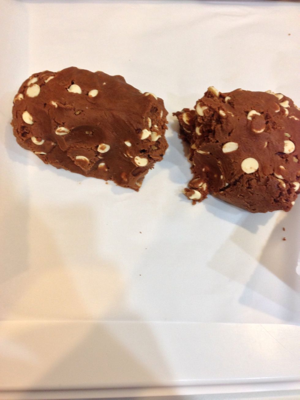 Place dough on a piece of parchment or wax paper. Break your dough into workable portions.