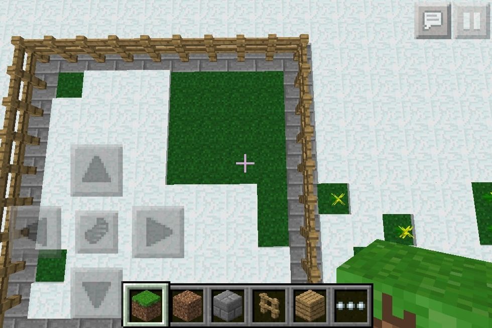 Place down stone blocks underneath the stone